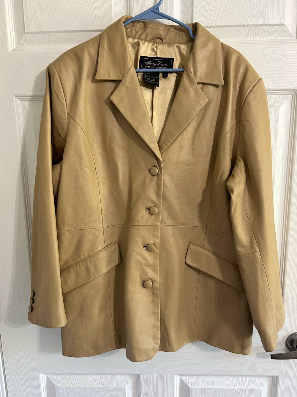 Terry Lewis Classic Luxuries Tan Leather Blazer